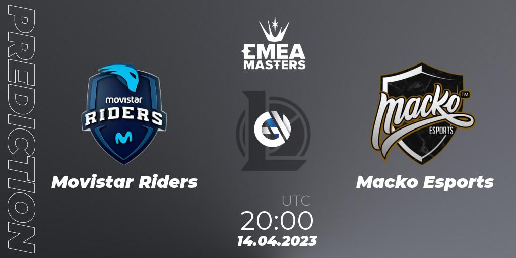 Movistar Riders vs Macko Esports: Betting TIp, Match Prediction. 14.04.2023 at 20:00. LoL, EMEA Masters Spring 2023 - Group Stage
