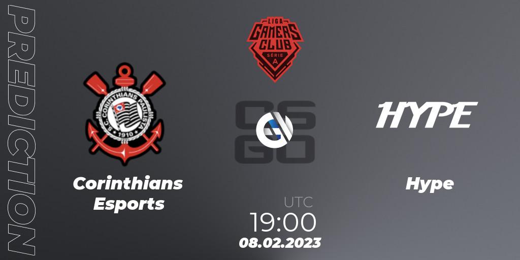 Corinthians Esports vs Hype: Betting TIp, Match Prediction. 08.02.2023 at 19:00. Counter-Strike (CS2), Gamers Club Liga Série A: January 2023
