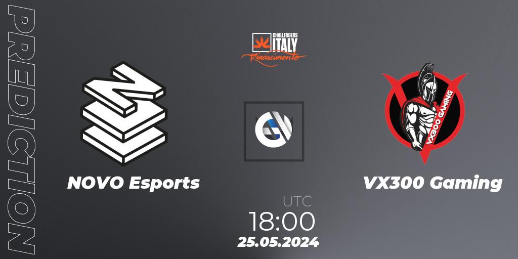 NOVO Esports vs VX300 Gaming: Betting TIp, Match Prediction. 25.05.2024 at 18:30. VALORANT, VALORANT Challengers 2024 Italy: Rinascimento Split 2