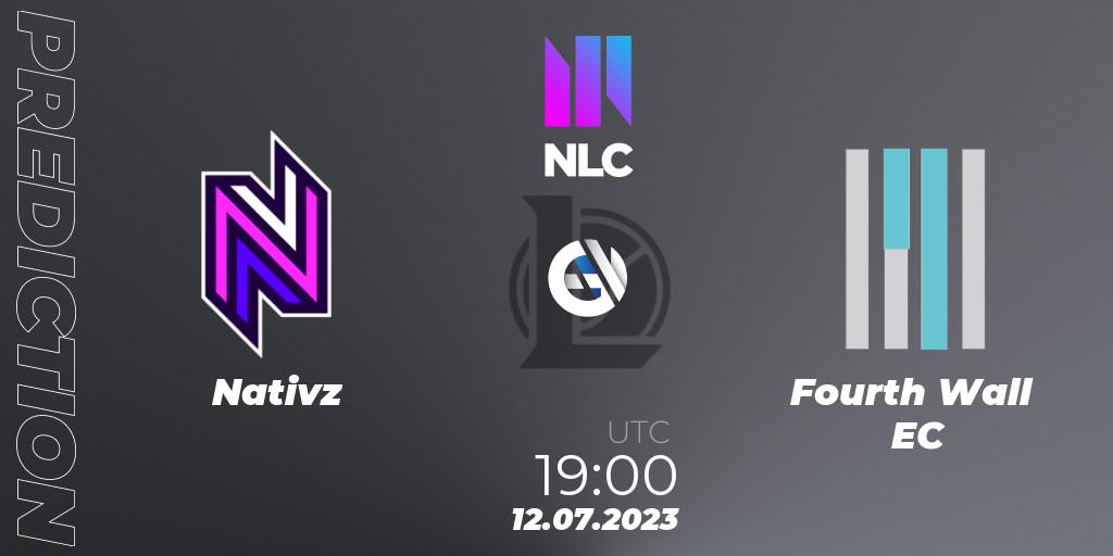 Nativz vs Fourth Wall EC: Betting TIp, Match Prediction. 12.07.23. LoL, NLC Summer 2023 - Group Stage