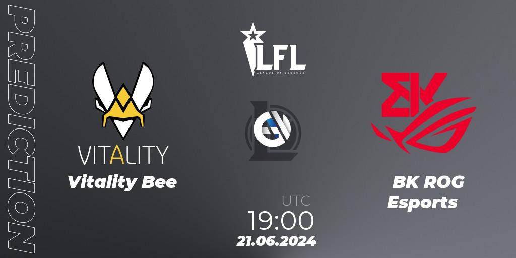 Vitality Bee vs BK ROG Esports: Betting TIp, Match Prediction. 21.06.2024 at 19:00. LoL, LFL Summer 2024
