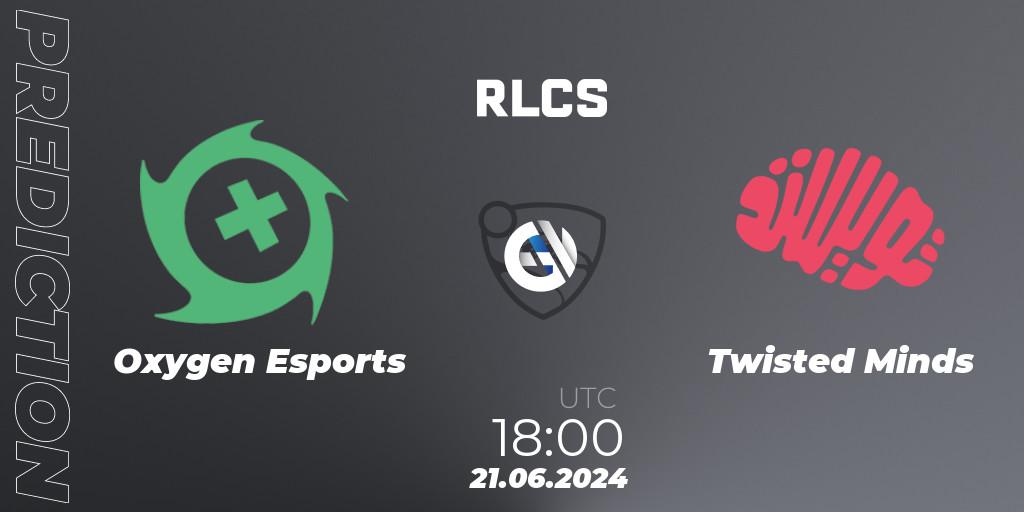 Oxygen Esports vs Twisted Minds: Betting TIp, Match Prediction. 21.06.2024 at 18:10. Rocket League, Rocket League Championship Series 2024 - Major 2