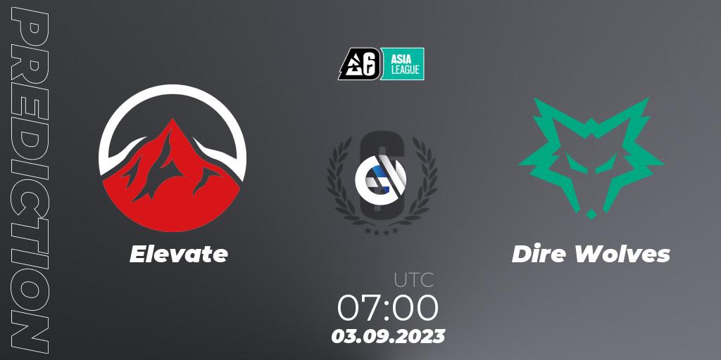 Elevate vs Dire Wolves: Betting TIp, Match Prediction. 03.09.2023 at 07:00. Rainbow Six, SEA League 2023 - Stage 2