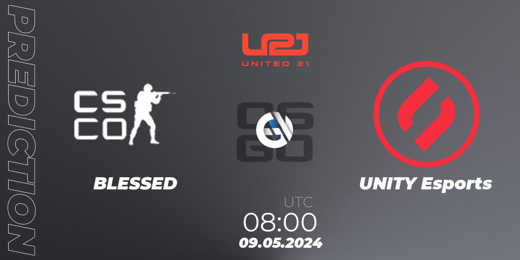 BLESSED vs UNITY Esports: Betting TIp, Match Prediction. 09.05.2024 at 08:00. Counter-Strike (CS2), United21 Season 15