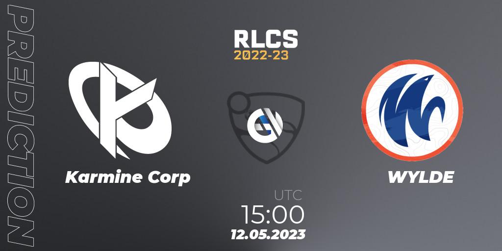 Karmine Corp vs WYLDE: Betting TIp, Match Prediction. 12.05.2023 at 15:00. Rocket League, RLCS 2022-23 - Spring: Europe Regional 1 - Spring Open