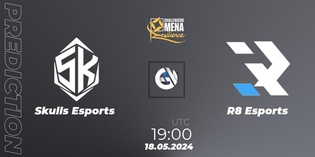 Skulls Esports vs R8 Esports: Betting TIp, Match Prediction. 18.05.2024 at 19:00. VALORANT, VALORANT Challengers 2024 MENA: Resilience Split 2 - Levant and North Africa