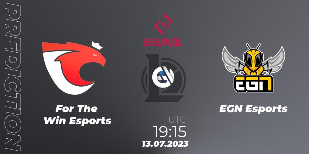For The Win Esports vs EGN Esports: Betting TIp, Match Prediction. 13.07.23. LoL, LPLOL Split 2 2023 - Group Stage