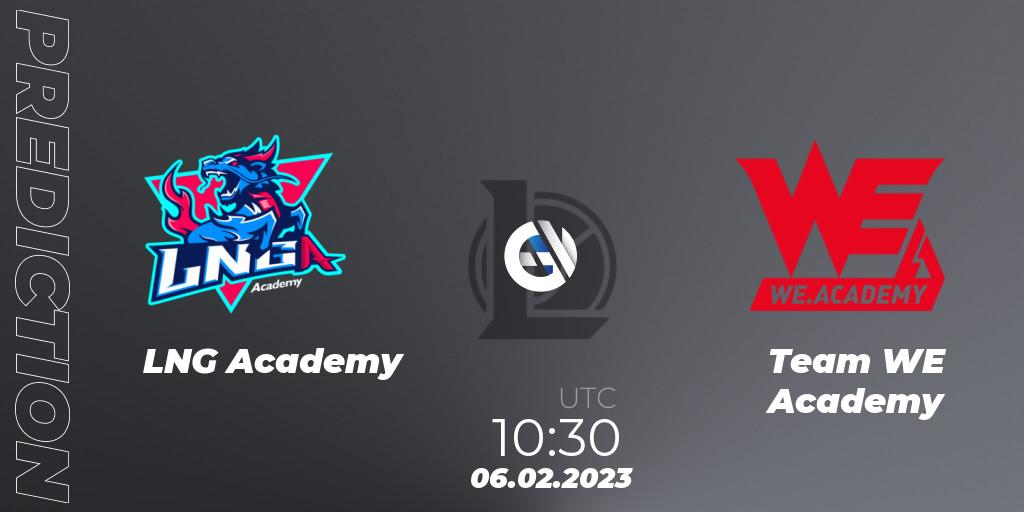 LNG Academy vs Team WE Academy: Betting TIp, Match Prediction. 06.02.2023 at 11:15. LoL, LDL 2023 - Swiss Stage