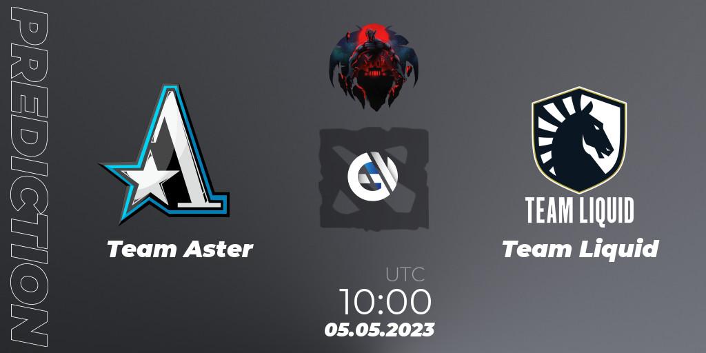Team Aster vs Team Liquid: Betting TIp, Match Prediction. 05.05.2023 at 10:00. Dota 2, The Berlin Major 2023 ESL