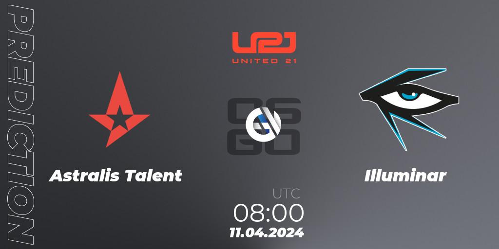Astralis Talent vs Illuminar: Betting TIp, Match Prediction. 11.04.24. CS2 (CS:GO), United21 Season 14