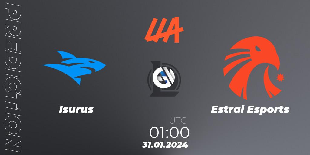 Isurus vs Estral Esports: Betting TIp, Match Prediction. 31.01.24. LoL, LLA 2024 Opening Group Stage