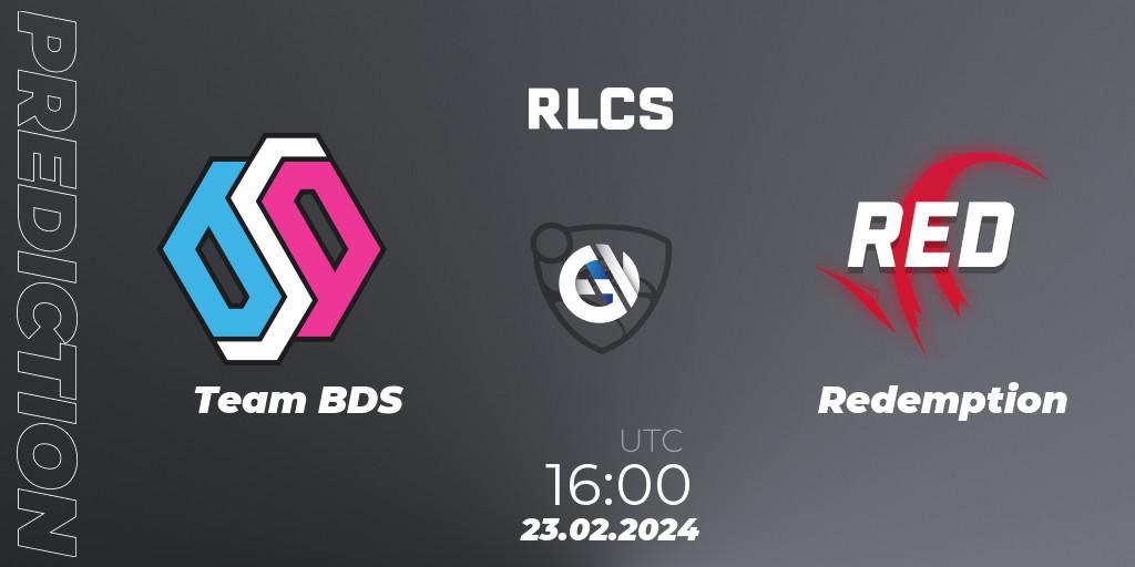 Team BDS vs Redemption: Betting TIp, Match Prediction. 23.02.24. Rocket League, RLCS 2024 - Major 1: Europe Open Qualifier 2