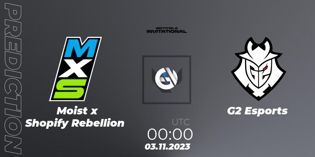 Moist x Shopify Rebellion vs G2 Esports: Betting TIp, Match Prediction. 03.11.23. VALORANT, Sentinels Invitational