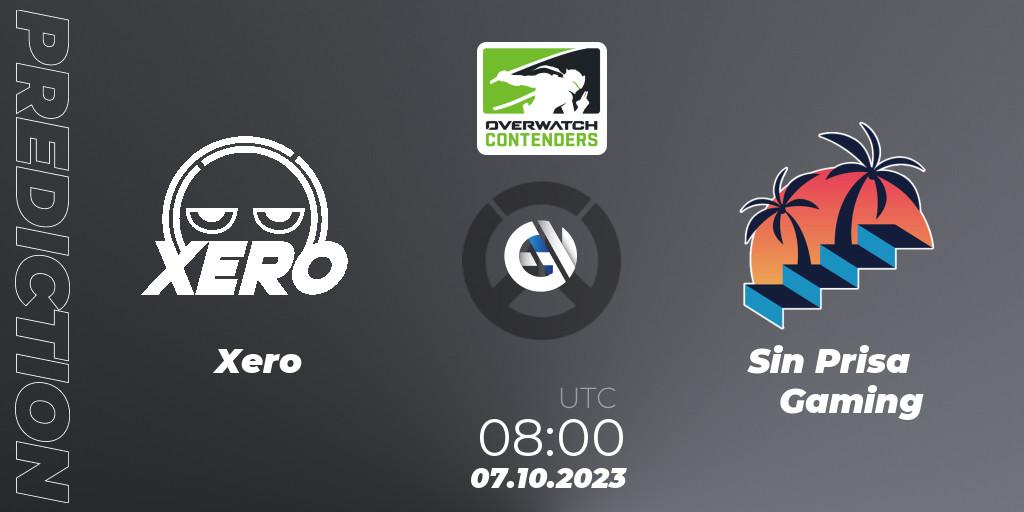 Xero vs Sin Prisa Gaming: Betting TIp, Match Prediction. 07.10.2023 at 08:00. Overwatch, Overwatch Contenders 2023 Fall Series: Korea