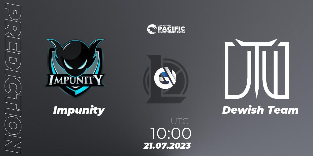 Impunity vs Dewish Team: Betting TIp, Match Prediction. 21.07.23. LoL, PACIFIC Championship series Group Stage