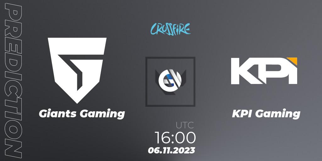 Giants Gaming vs KPI Gaming: Betting TIp, Match Prediction. 06.11.23. VALORANT, LVP - Crossfire Cup 2023
