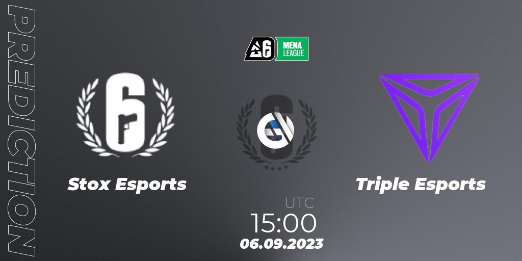 Stox Esports vs Triple Esports: Betting TIp, Match Prediction. 06.09.2023 at 15:00. Rainbow Six, MENA League 2023 - Stage 2