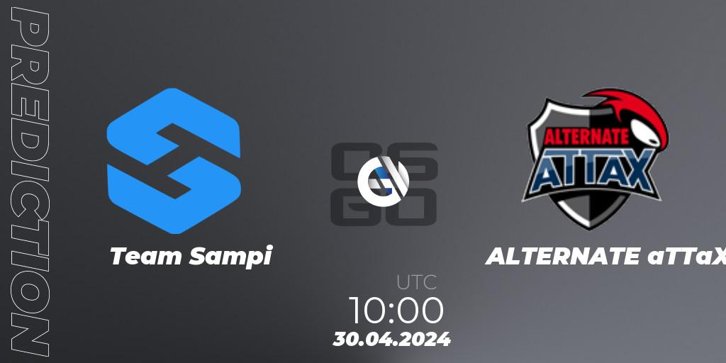 Team Sampi vs ALTERNATE aTTaX: Betting TIp, Match Prediction. 30.04.2024 at 10:00. Counter-Strike (CS2), HellCup #9