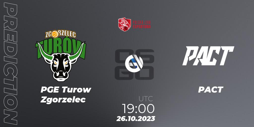 PGE Turow Zgorzelec vs PACT: Betting TIp, Match Prediction. 26.10.23. CS2 (CS:GO), Polska Liga Esportowa 2023: Split #3