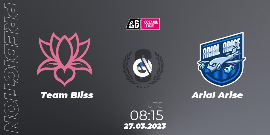 Team Bliss vs Arial Arise: Betting TIp, Match Prediction. 27.03.23. Rainbow Six, Oceania League 2023 - Stage 1