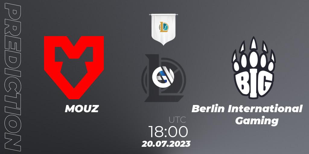 MOUZ vs Berlin International Gaming: Betting TIp, Match Prediction. 21.07.23. LoL, Prime League Summer 2023 - Group Stage