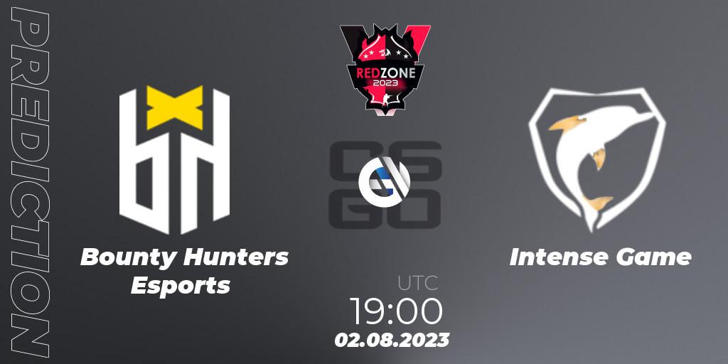 Bounty Hunters Esports vs Intense Game: Betting TIp, Match Prediction. 02.08.2023 at 19:00. Counter-Strike (CS2), RedZone PRO League Season 5