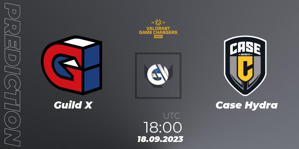 Guild X vs Case Hydra: Betting TIp, Match Prediction. 18.09.2023 at 18:00. VALORANT, VCT 2023: Game Changers EMEA Stage 3 - Group Stage