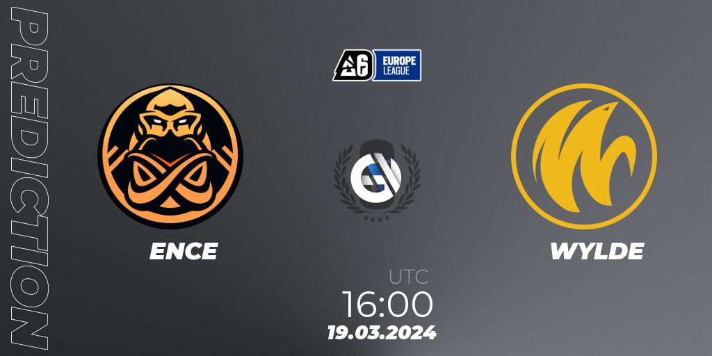 ENCE vs WYLDE: Betting TIp, Match Prediction. 19.03.24. Rainbow Six, Europe League 2024 - Stage 1