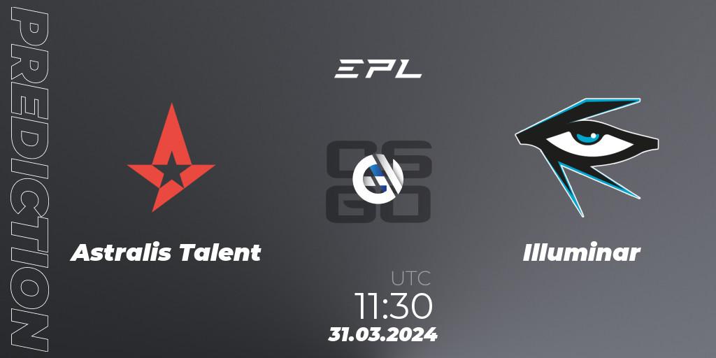 Astralis Talent vs Illuminar: Betting TIp, Match Prediction. 30.03.24. CS2 (CS:GO), European Pro League Season 16: Division 2