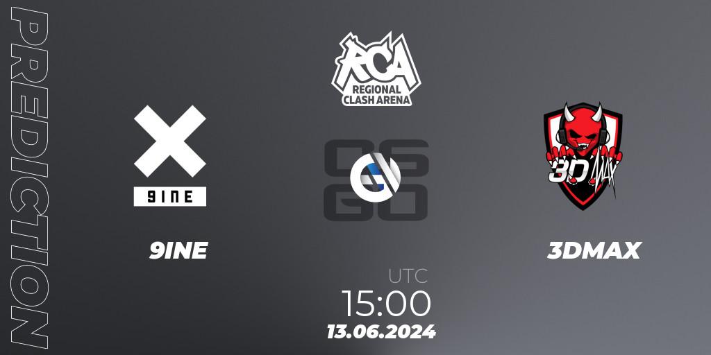 9INE vs 3DMAX: Betting TIp, Match Prediction. 13.06.2024 at 15:45. Counter-Strike (CS2), Regional Clash Arena Europe