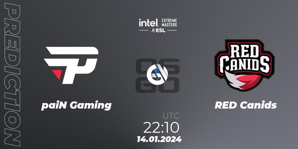 paiN Gaming vs RED Canids: Betting TIp, Match Prediction. 14.01.24. CS2 (CS:GO), Intel Extreme Masters China 2024: South American Open Qualifier #1