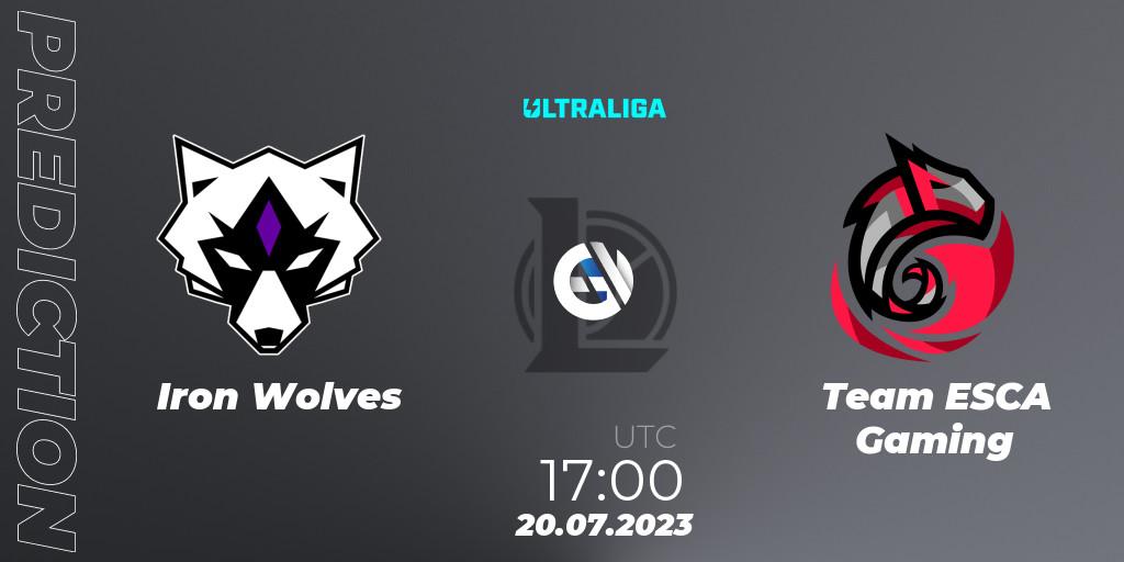 Iron Wolves vs Team ESCA Gaming: Betting TIp, Match Prediction. 20.07.2023 at 17:00. LoL, Ultraliga Season 10 2023 Regular Season