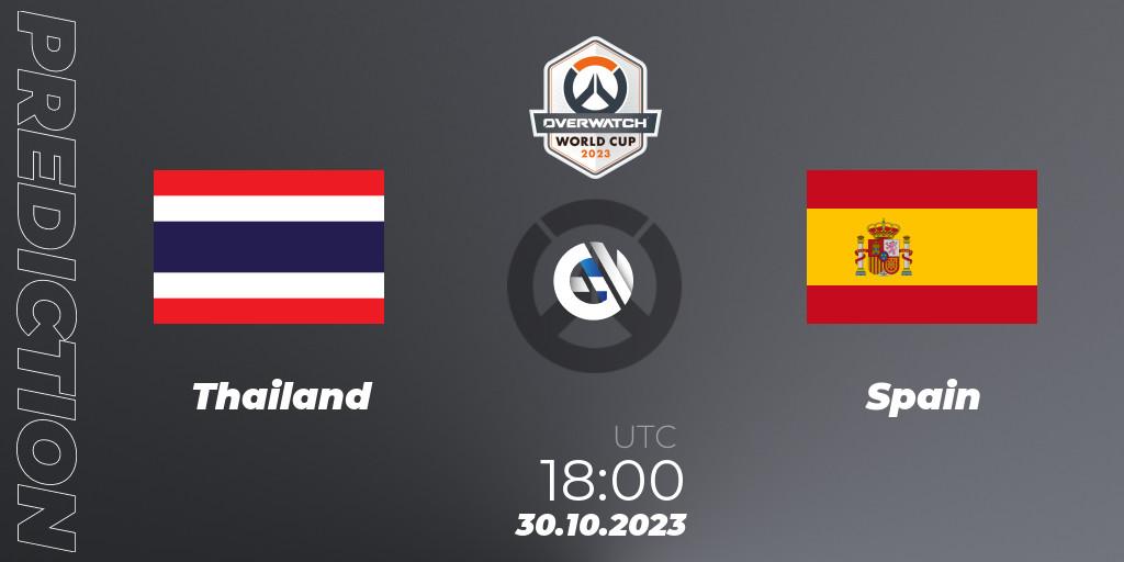 Thailand vs Spain: Betting TIp, Match Prediction. 30.10.23. Overwatch, Overwatch World Cup 2023