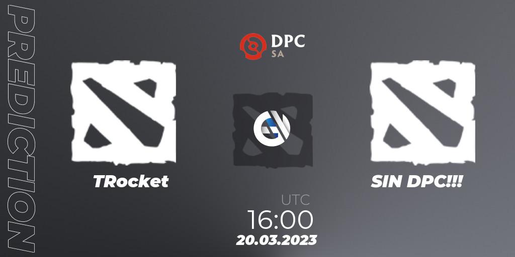 TRocket vs SIN DPC!!!: Betting TIp, Match Prediction. 20.03.23. Dota 2, DPC 2023 Tour 2: SA Closed Qualifier