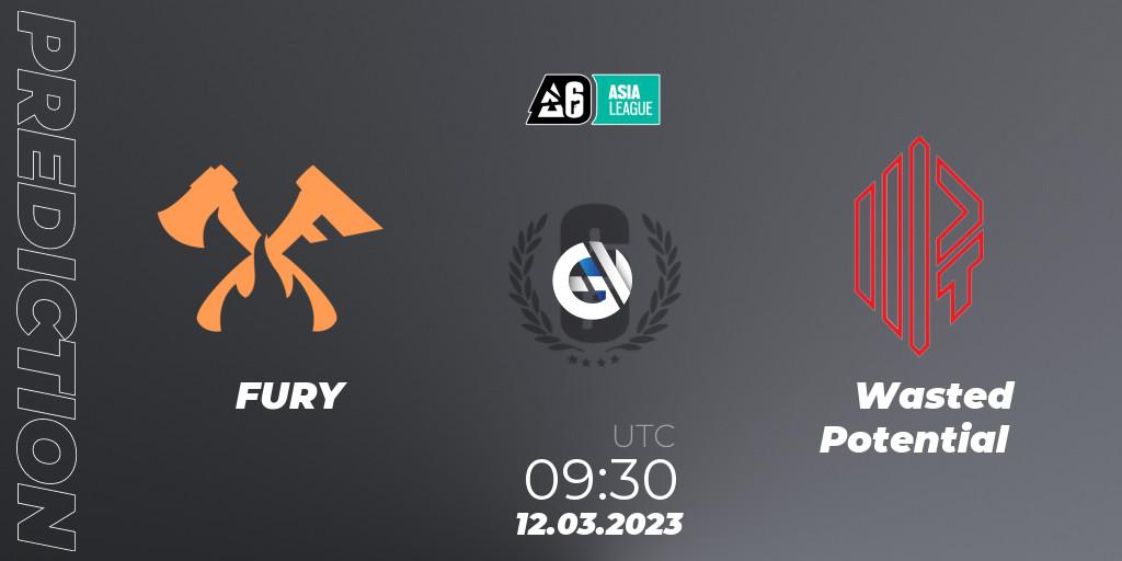 FURY vs Wasted Potential: Betting TIp, Match Prediction. 12.03.2023 at 09:30. Rainbow Six, SEA League 2023 - Stage 1