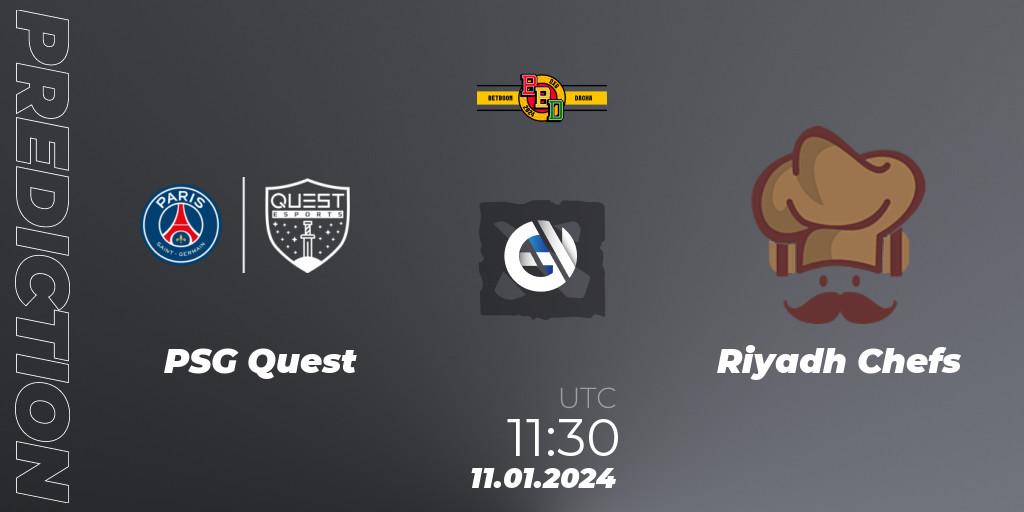 PSG Quest vs Riyadh Chefs: Betting TIp, Match Prediction. 11.01.2024 at 11:30. Dota 2, BetBoom Dacha Dubai 2024: MENA Closed Qualifier