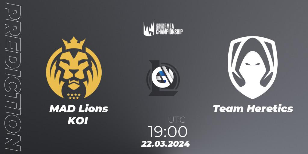 MAD Lions KOI vs Team Heretics: Betting TIp, Match Prediction. 22.03.2024 at 19:00. LoL, LEC Spring 2024 - Regular Season