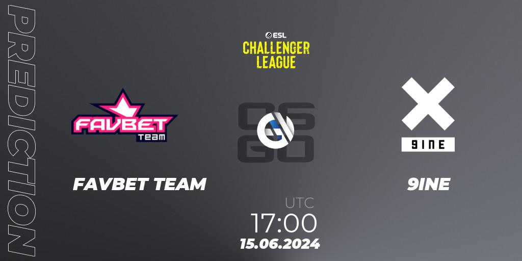 FAVBET TEAM vs 9INE: Betting TIp, Match Prediction. 15.06.2024 at 17:00. Counter-Strike (CS2), ESL Challenger League Season 47 Relegation: Europe