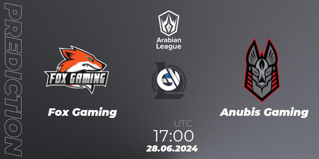 Fox Gaming vs Anubis Gaming: Betting TIp, Match Prediction. 27.06.2024 at 18:00. LoL, Arabian League Summer 2024