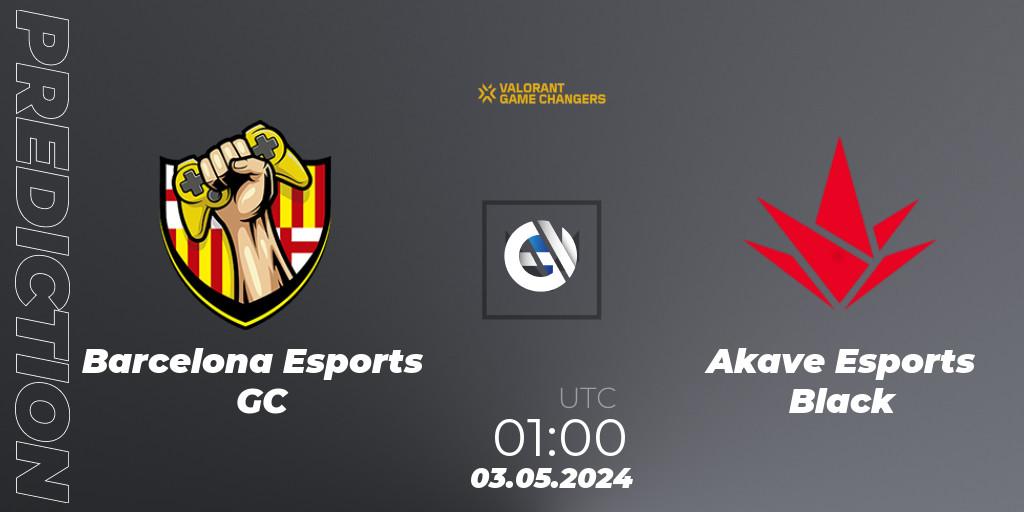 Barcelona Esports GC vs Akave Esports Black: Betting TIp, Match Prediction. 03.05.2024 at 01:00. VALORANT, VCT 2024: Game Changers LAN - Opening