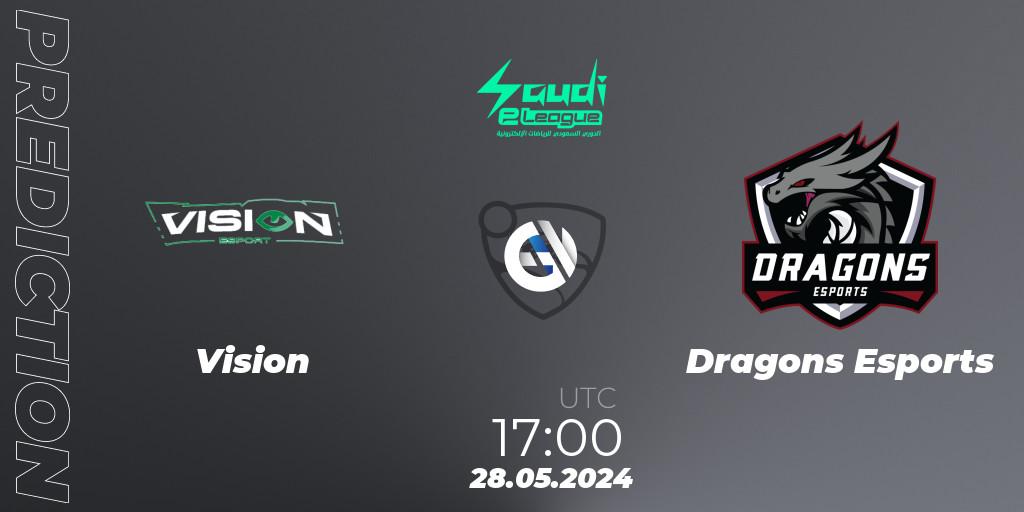 Vision vs Dragons Esports: Betting TIp, Match Prediction. 28.05.2024 at 17:00. Rocket League, Saudi eLeague 2024 - Major 2: Online Major Phase 2