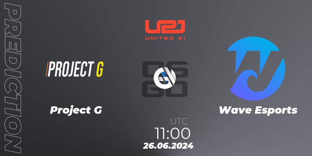 Project G vs Wave Esports: Betting TIp, Match Prediction. 26.06.2024 at 11:00. Counter-Strike (CS2), United21 Season 17