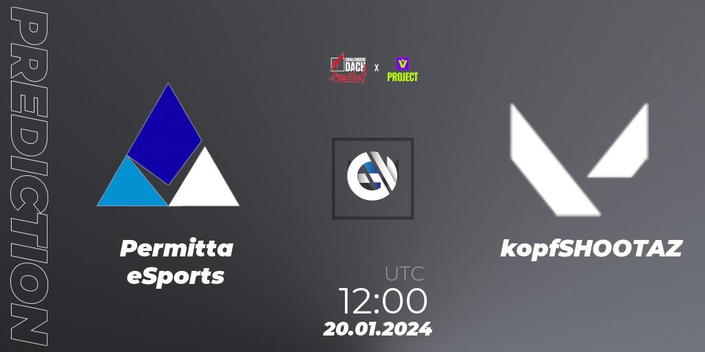 Permitta eSports vs kopfSHOOTAZ: Betting TIp, Match Prediction. 19.01.24. VALORANT, VALORANT Challengers 2024 DACH: Evolution Split 1 - Closed Qualifier