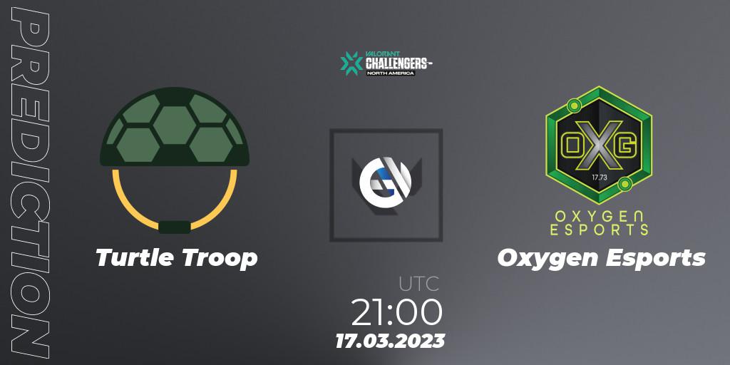 Turtle Troop vs Oxygen Esports: Betting TIp, Match Prediction. 17.03.2023 at 20:10. VALORANT, VALORANT Challengers 2023: North America Split 1