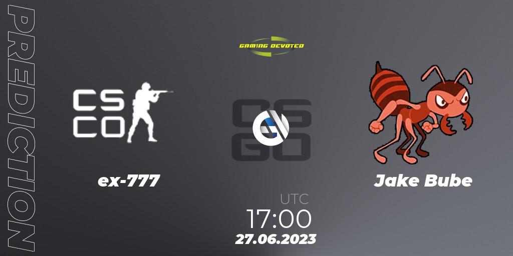 ex-777 vs Jake Bube: Betting TIp, Match Prediction. 27.06.23. CS2 (CS:GO), Gaming Devoted Become The Best: Series #2