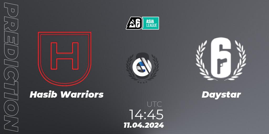 Hasib Warriors vs Daystar: Betting TIp, Match Prediction. 11.04.24. Rainbow Six, Asia League 2024 - Stage 1