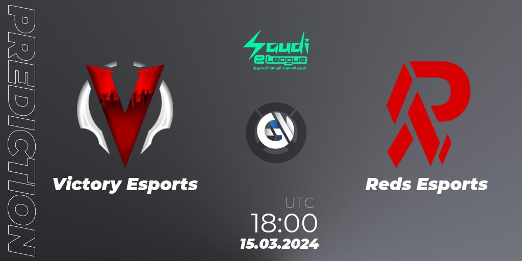 Victory Esports vs Reds Esports: Betting TIp, Match Prediction. 15.03.2024 at 18:30. Overwatch, Saudi eLeague 2024 - Major 1 / Phase 2