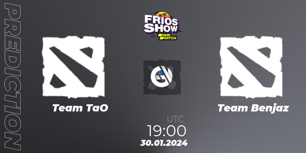 Team TaO vs Team Benjaz: Betting TIp, Match Prediction. 30.01.2024 at 19:00. Dota 2, Frios Show 2