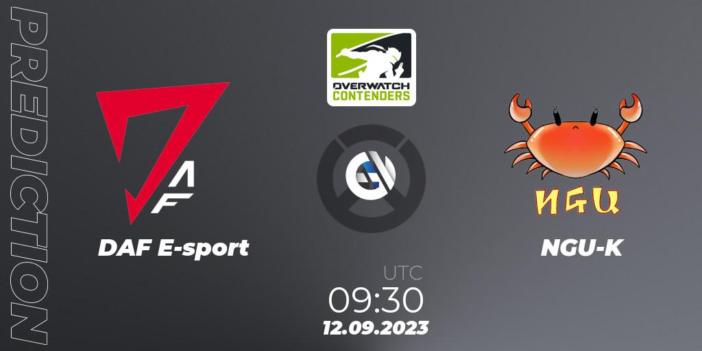 DAF E-sport vs NGU-K: Betting TIp, Match Prediction. 12.09.23. Overwatch, Overwatch Contenders 2023 Fall Series: Asia Pacific