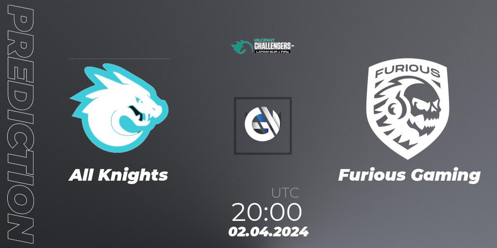 All Knights vs Furious Gaming: Betting TIp, Match Prediction. 02.04.24. VALORANT, VALORANT Challengers 2024: LAS Split 1